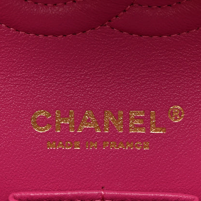 Chanel Lambskin Chevron Quilted Medium Double Flap Pink 6 of 10