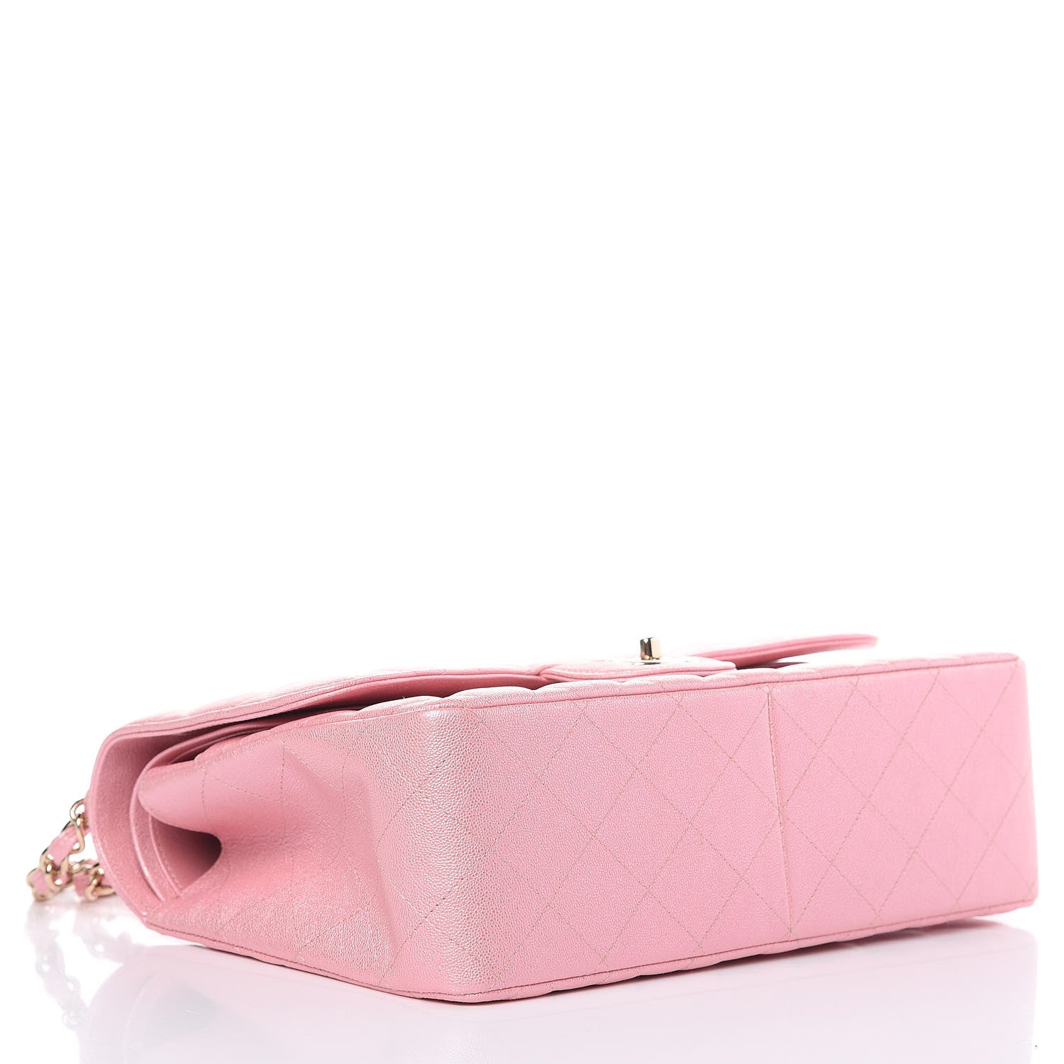 Chanel Iridescent Caviar Quilted Jumbo Double Flap Rose Pink 4 of 10