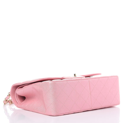 Chanel Iridescent Caviar Quilted Jumbo Double Flap Rose Pink 4 of 10