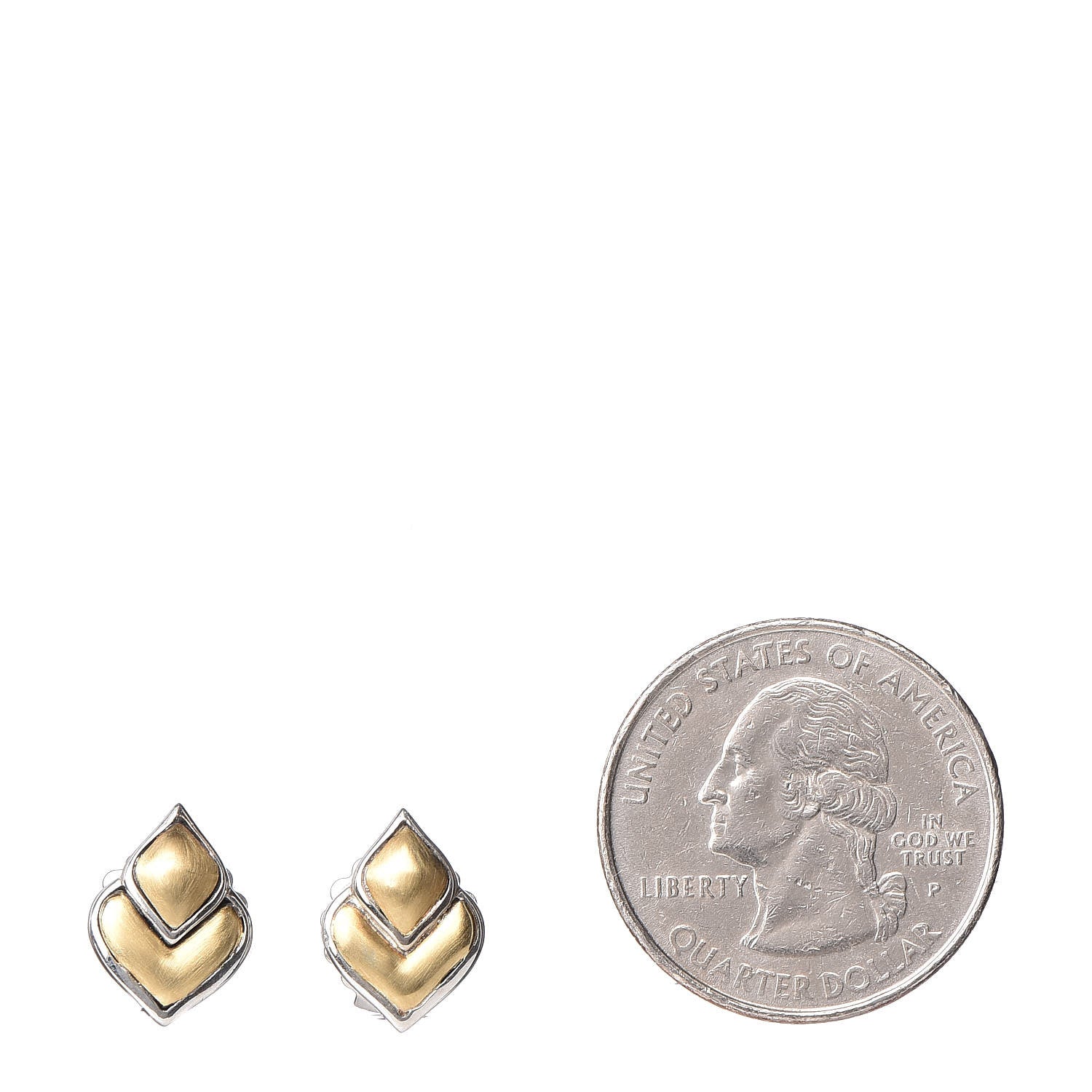 John Hardy Sterling Silver 18K Yellow Gold Legends Naga Stud Earrings 2 of 4