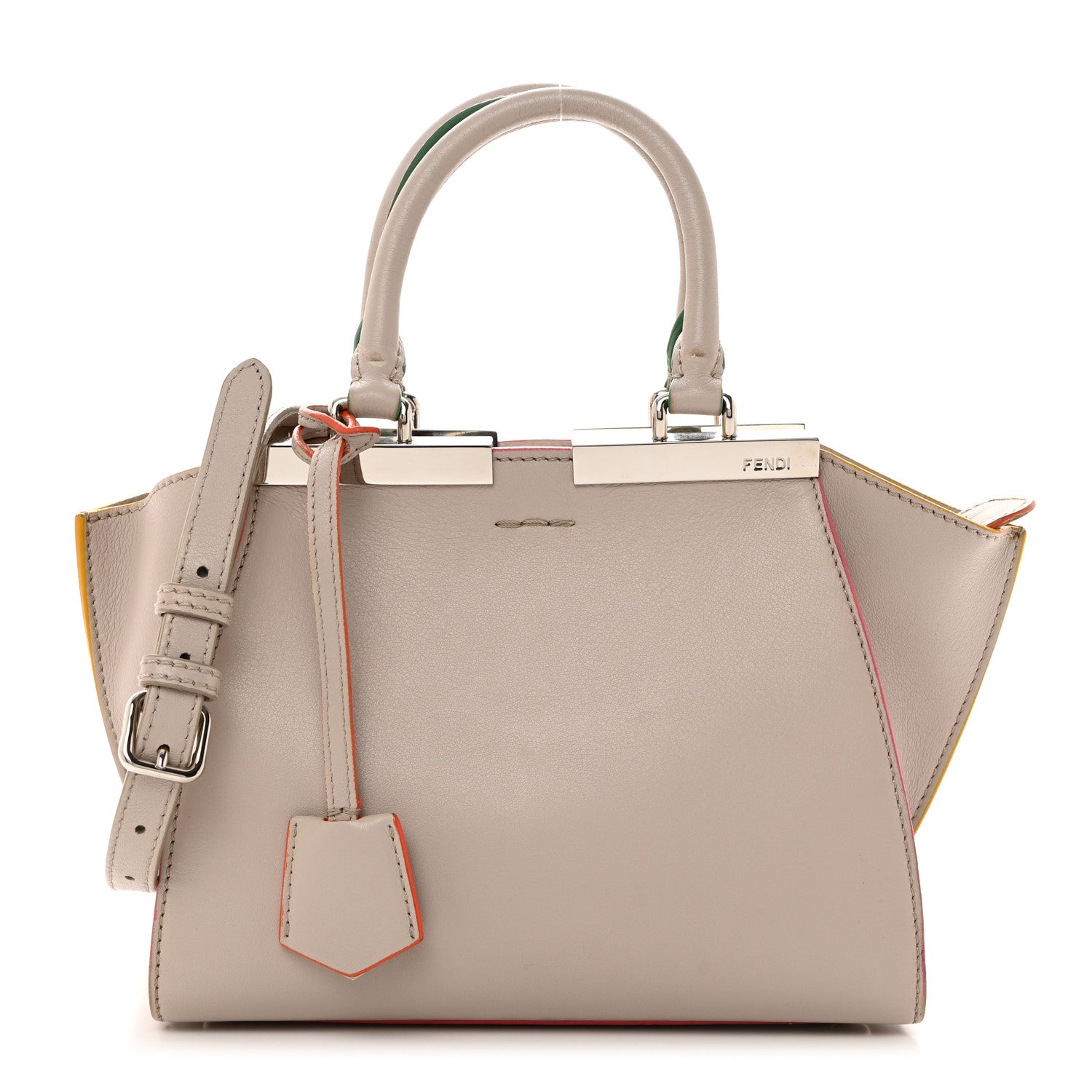 Fendi Vitello Dolce Mini 3Jours Tote Grigio Polvere 1 of 14