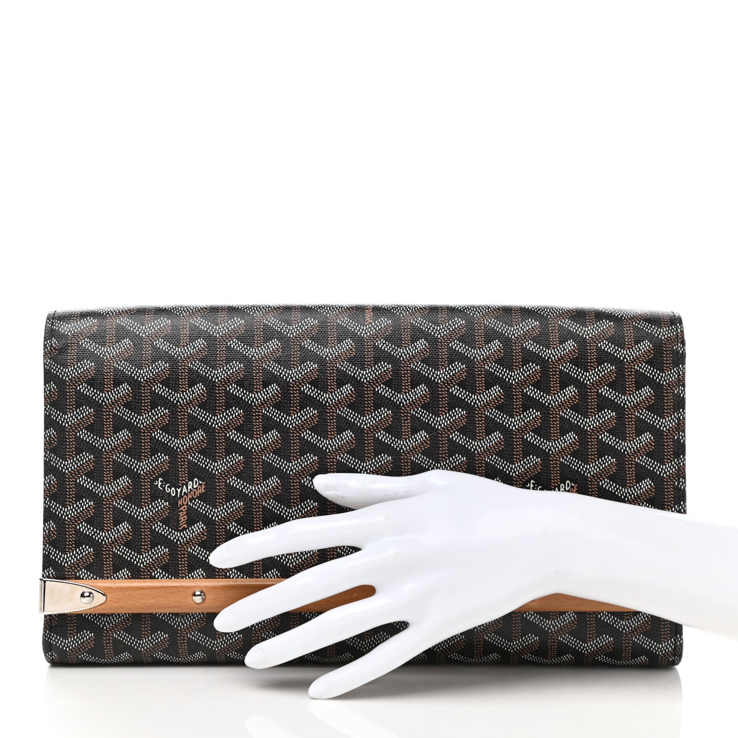 Goyardine Monte Carlo Bois Clutch Black