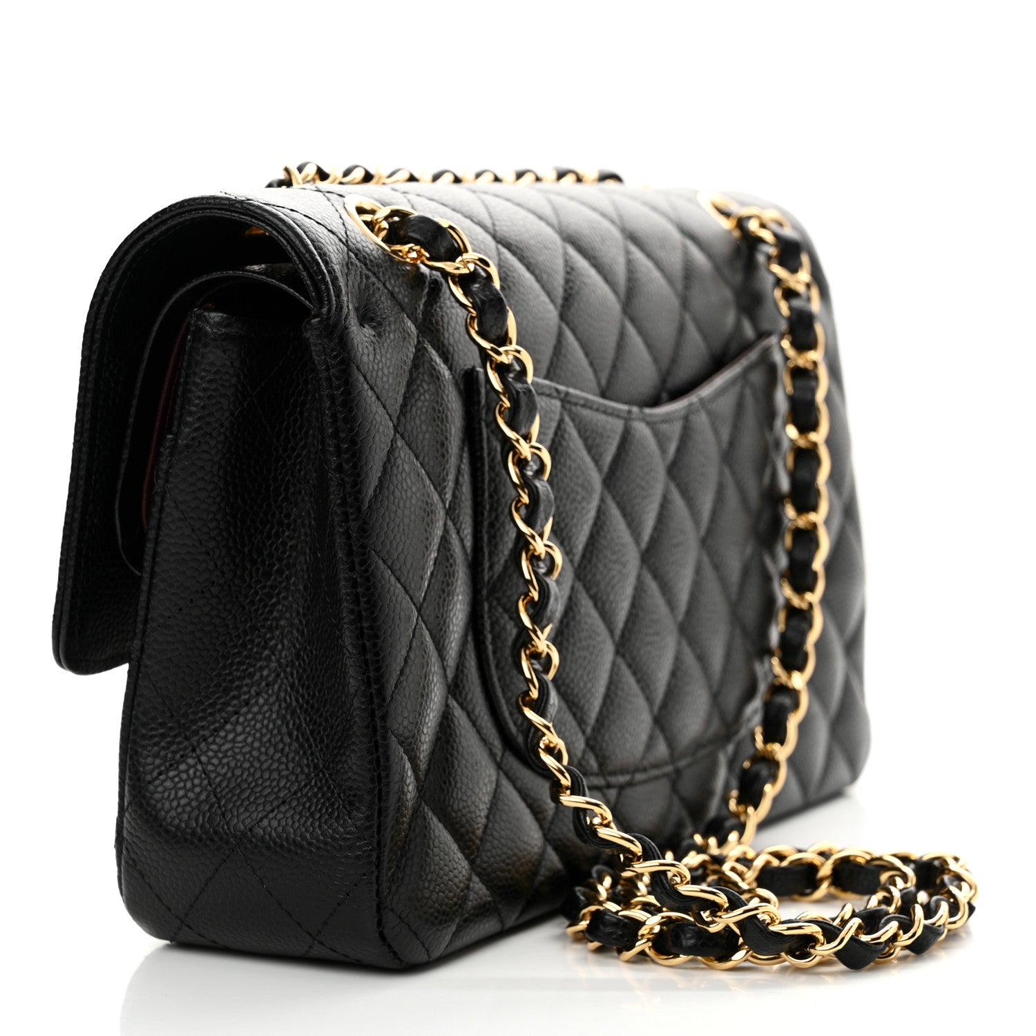 Chanel Caviar Quilted Medium Double Flap Black 2 of 12