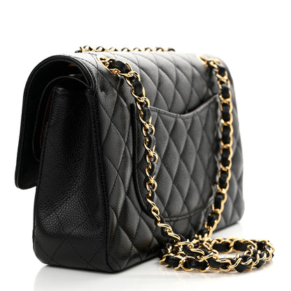 Chanel Caviar Quilted Medium Double Flap Black 2 of 12
