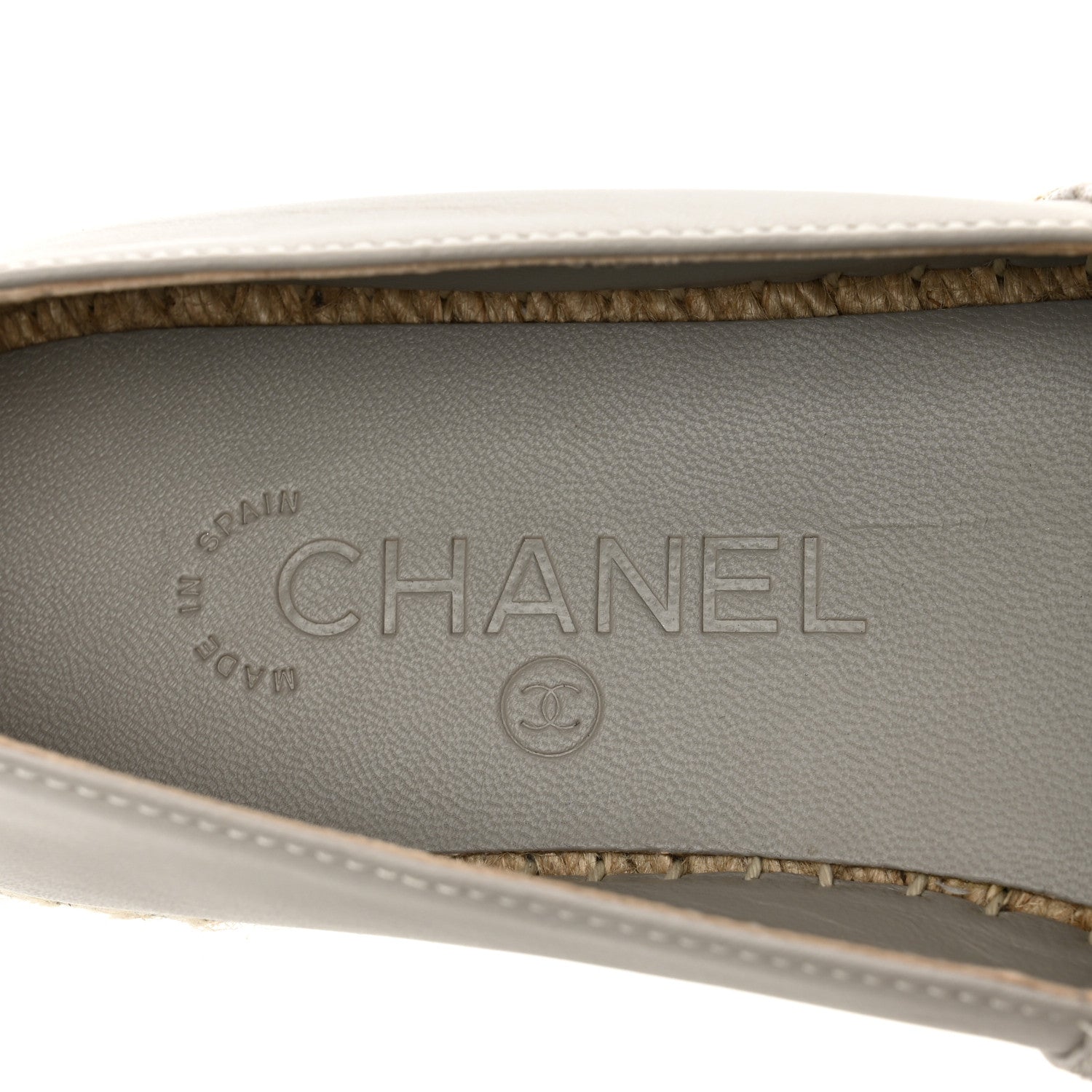 Chanel Lambskin Quilted CC Espadrilles 40 Grey 8 of 9