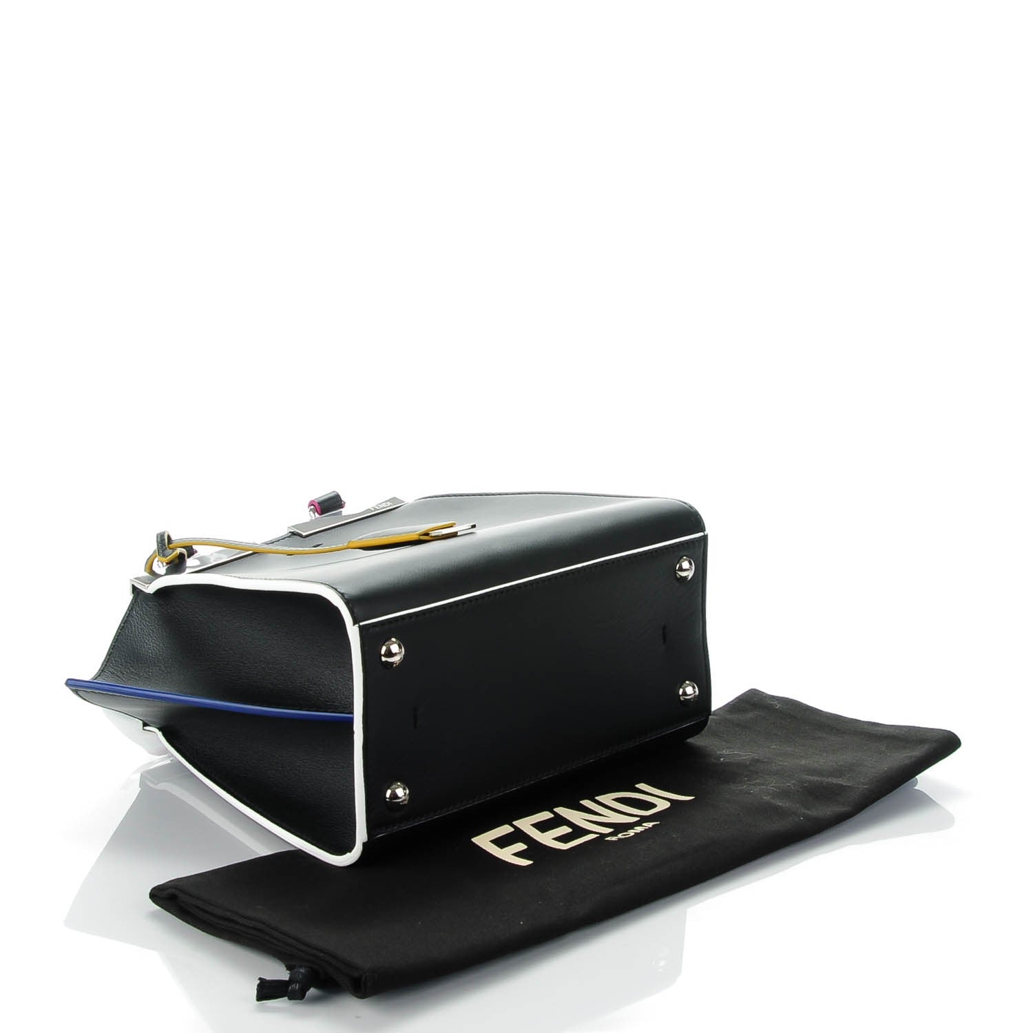 Fendi Vitello Dolce Mini 3Jours Tote Black 4 of 8