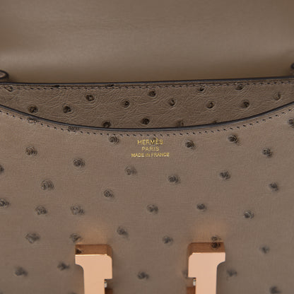 Hermes Ostrich Constance 18 Gris Asphalte 5 of 10