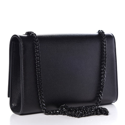 Saint Laurent Grain De Poudre Small Monogram Kate Satchel Black 3 of 7