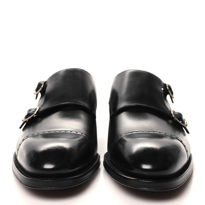 Louis Vuitton Calfskin Mens Monkstrap Loafers 9.5 Black 2 of 10