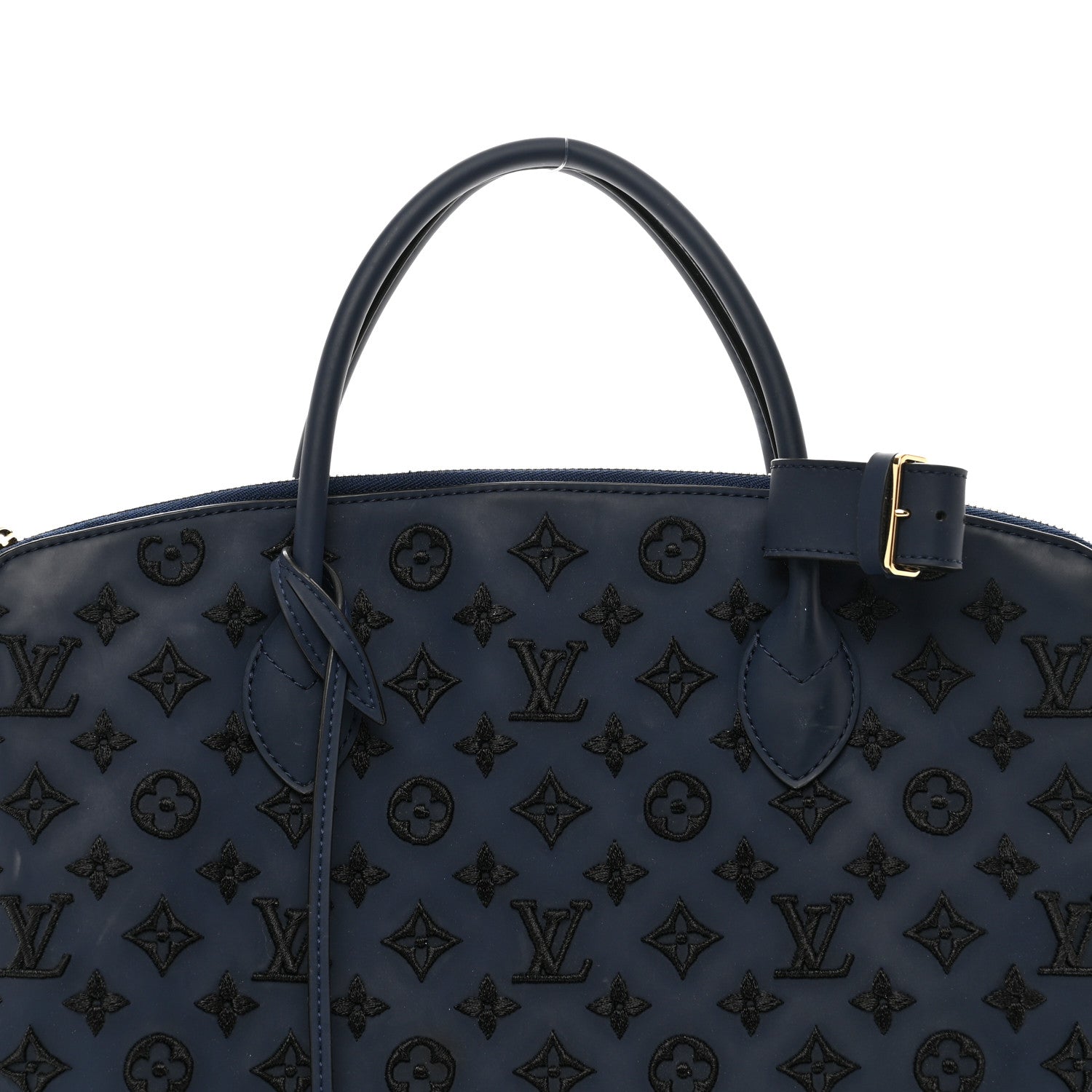 Louis Vuitton Monogram Addiction Vertical Lockit MM Blue 5 of 10