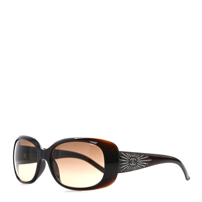 Chanel Crystal CC Logo Sunglasses 6026-B Brown 1 of 8