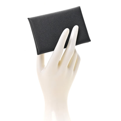 Hermes Epsom Calvi Duo Card Case Ardoise 2 of 9