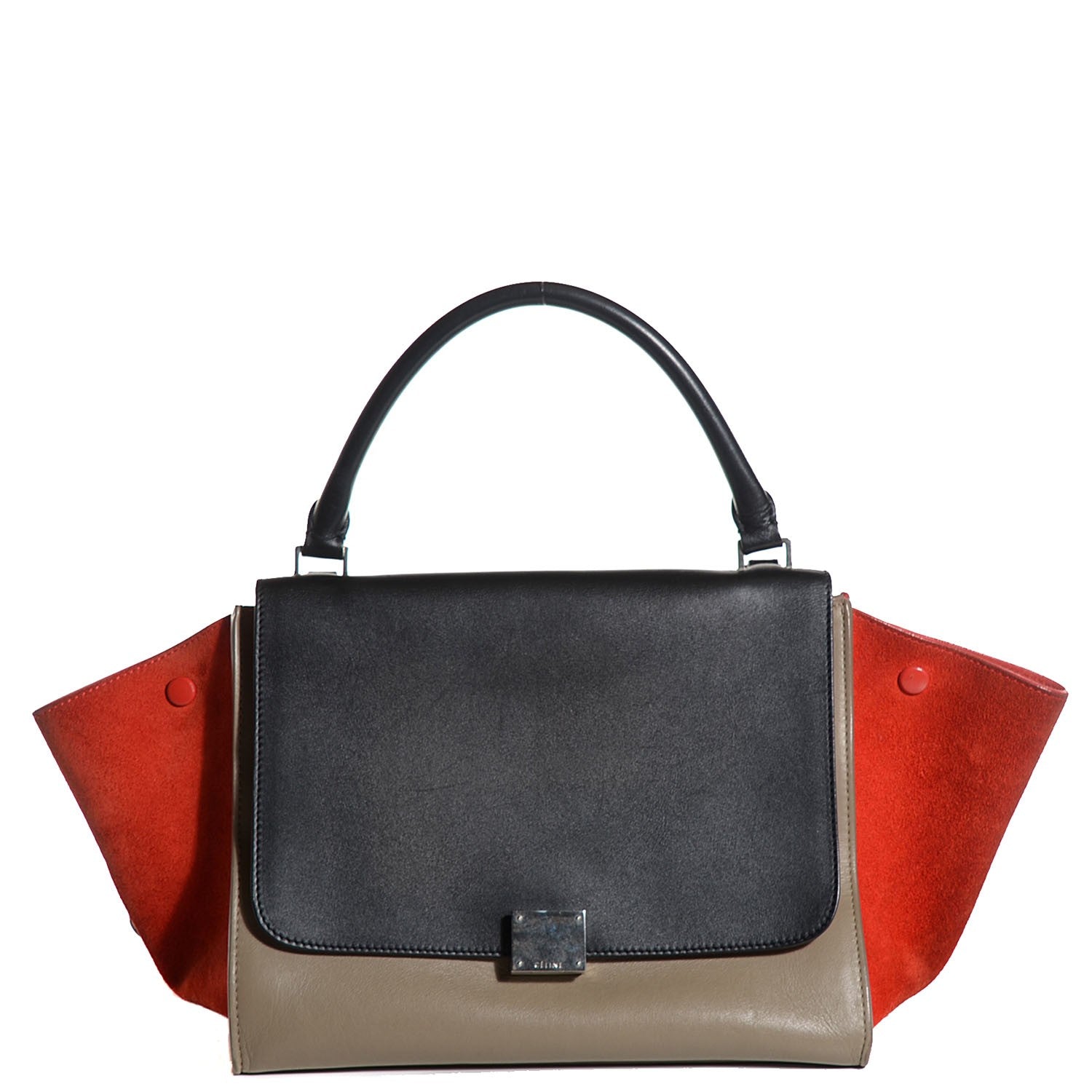 Celine Smooth Calfskin Suede Medium Tri-Color Trapeze 10 of 18