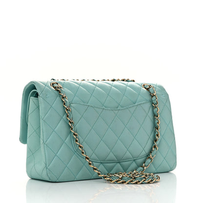 Chanel Caviar Quilted Medium Double Flap Light Blue 3 of 11
