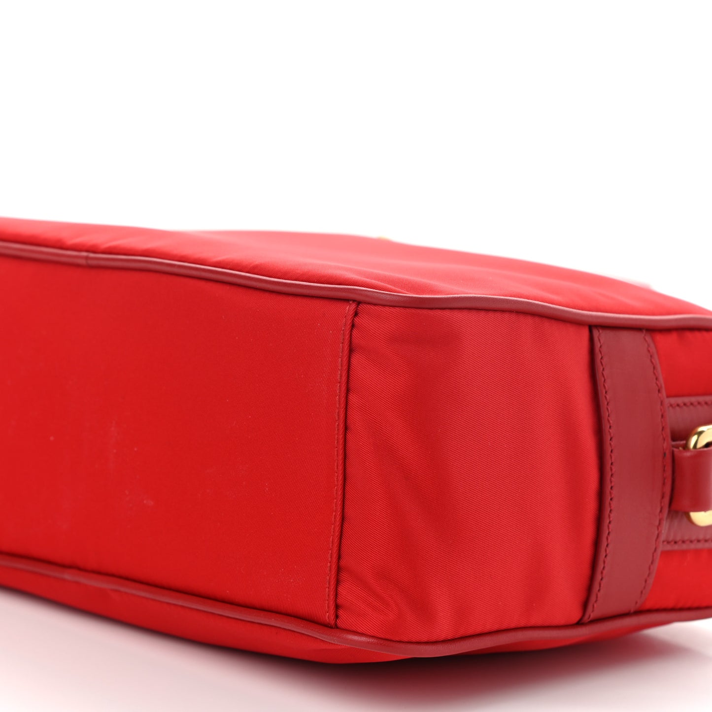 Tessuto Nylon Soft Calf Camera Bag Rosso