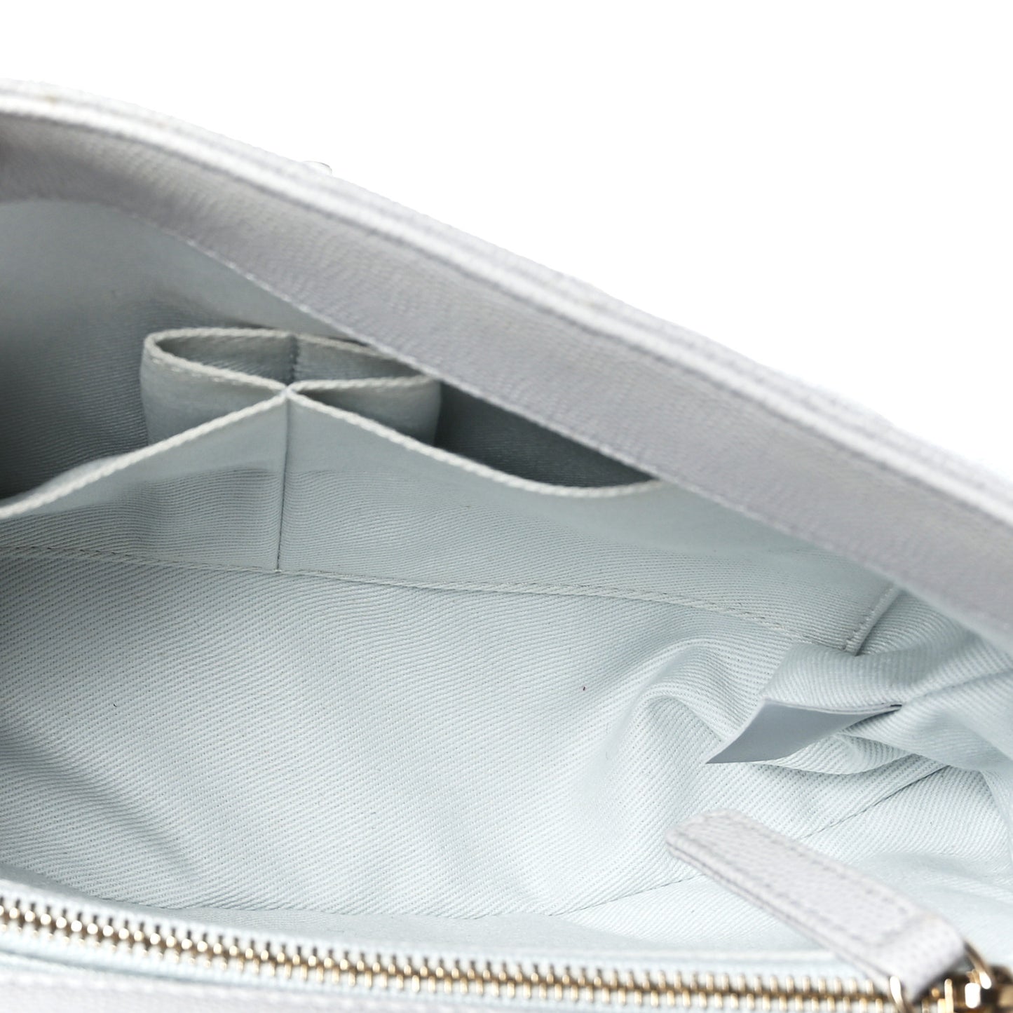 Caviar Quilted Small Coco Handle Flap Light Grey