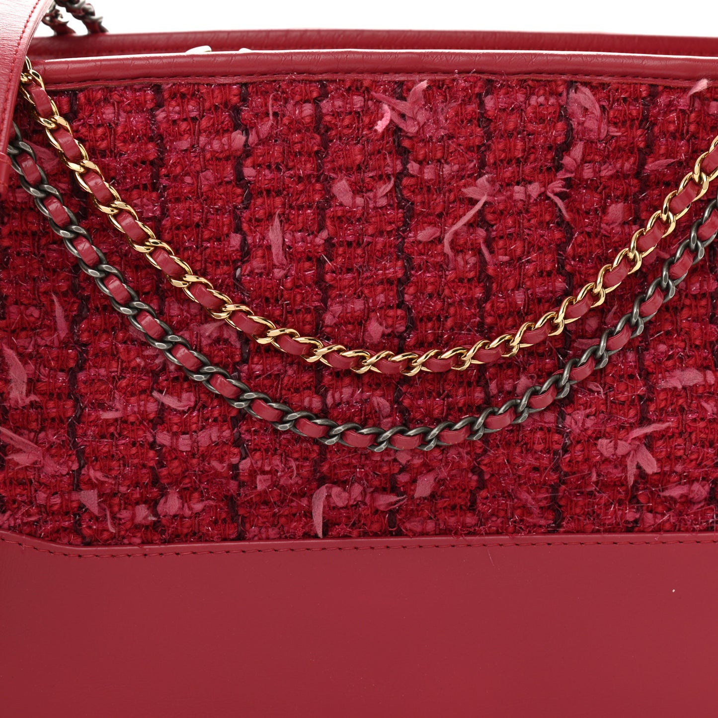 Tweed Calfskin Medium Gabrielle Hobo Pink