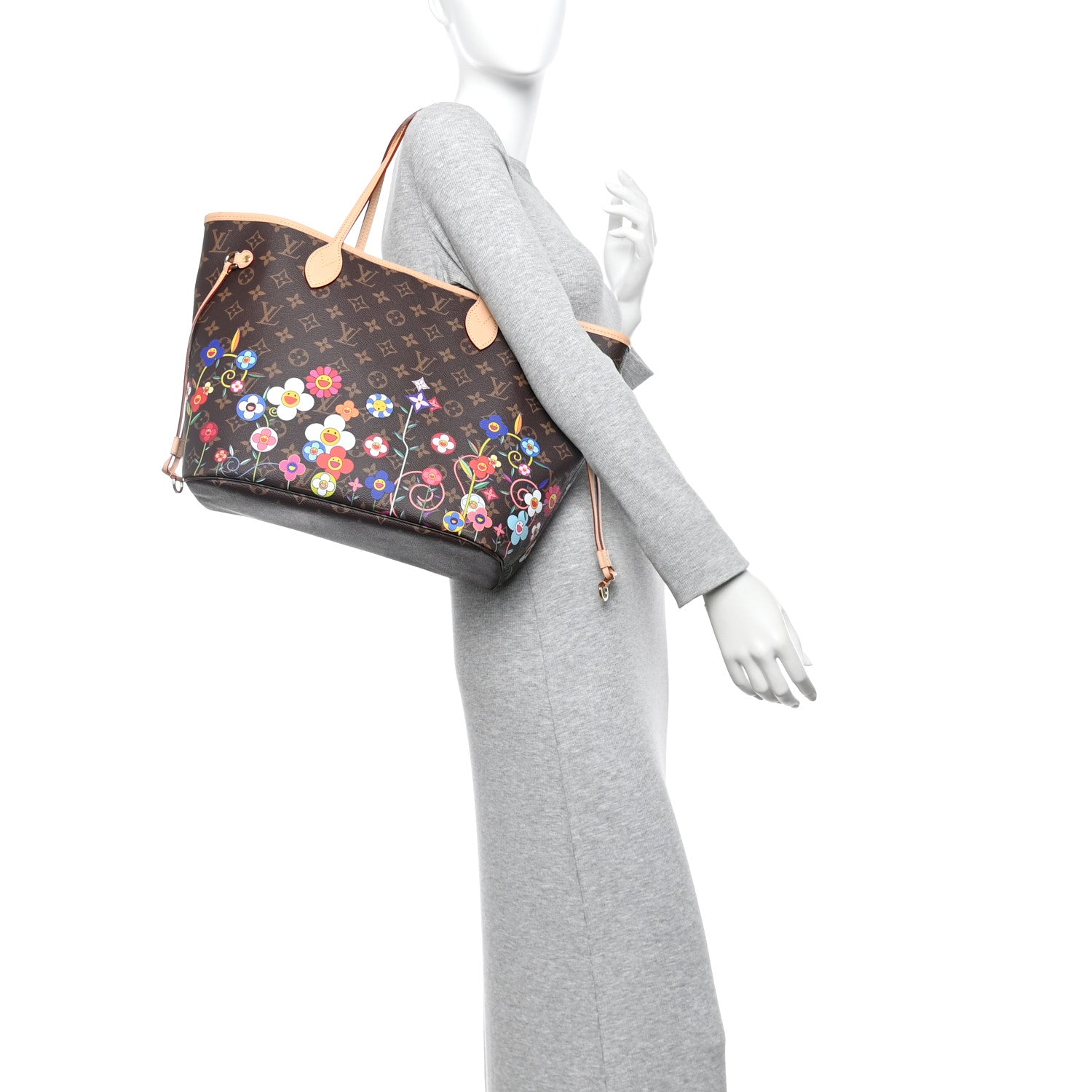 Louis Vuitton LV X TM Monogram Flowers Neverfull MM 2 of 10