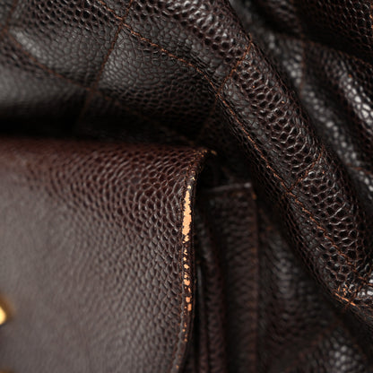 Chanel Caviar Quilted CC Backpack Brown 13 of 14