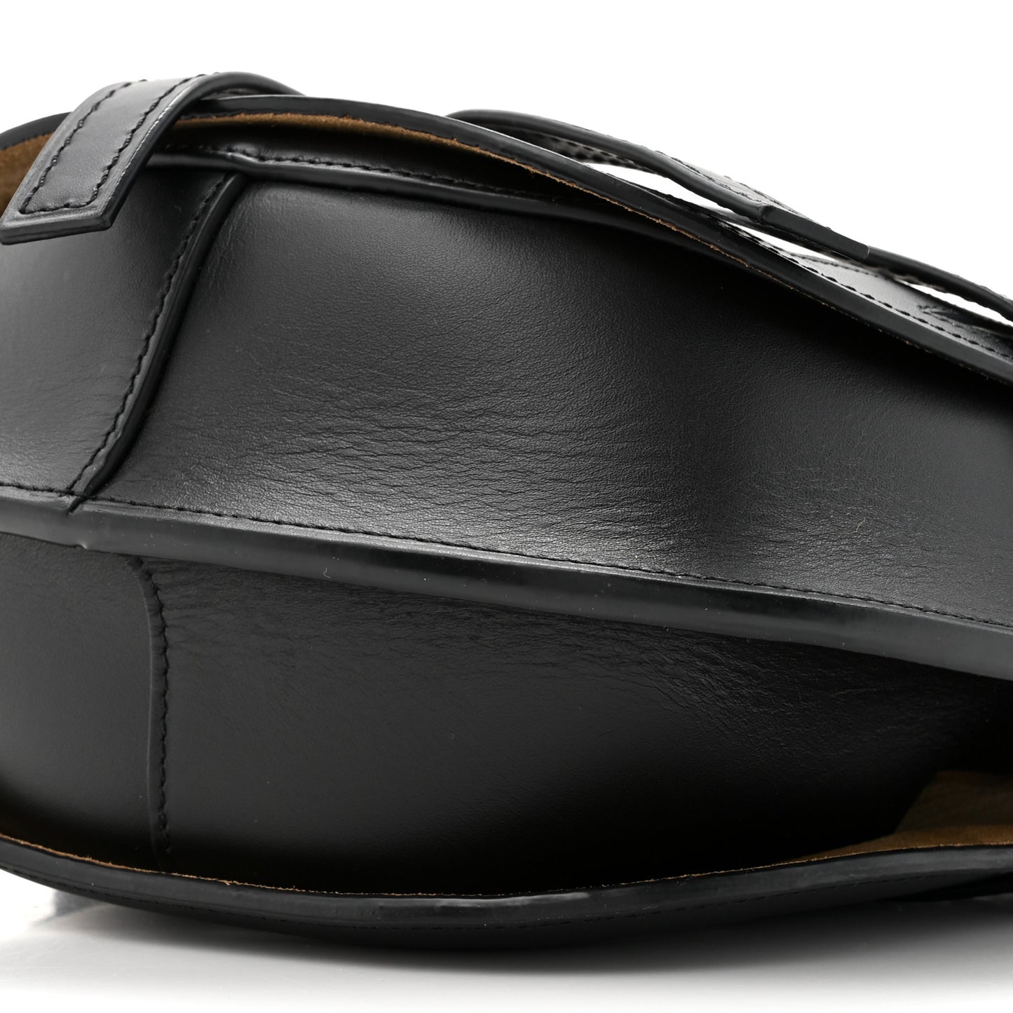 Calfskin Small Gate Crossbody Bag Black White