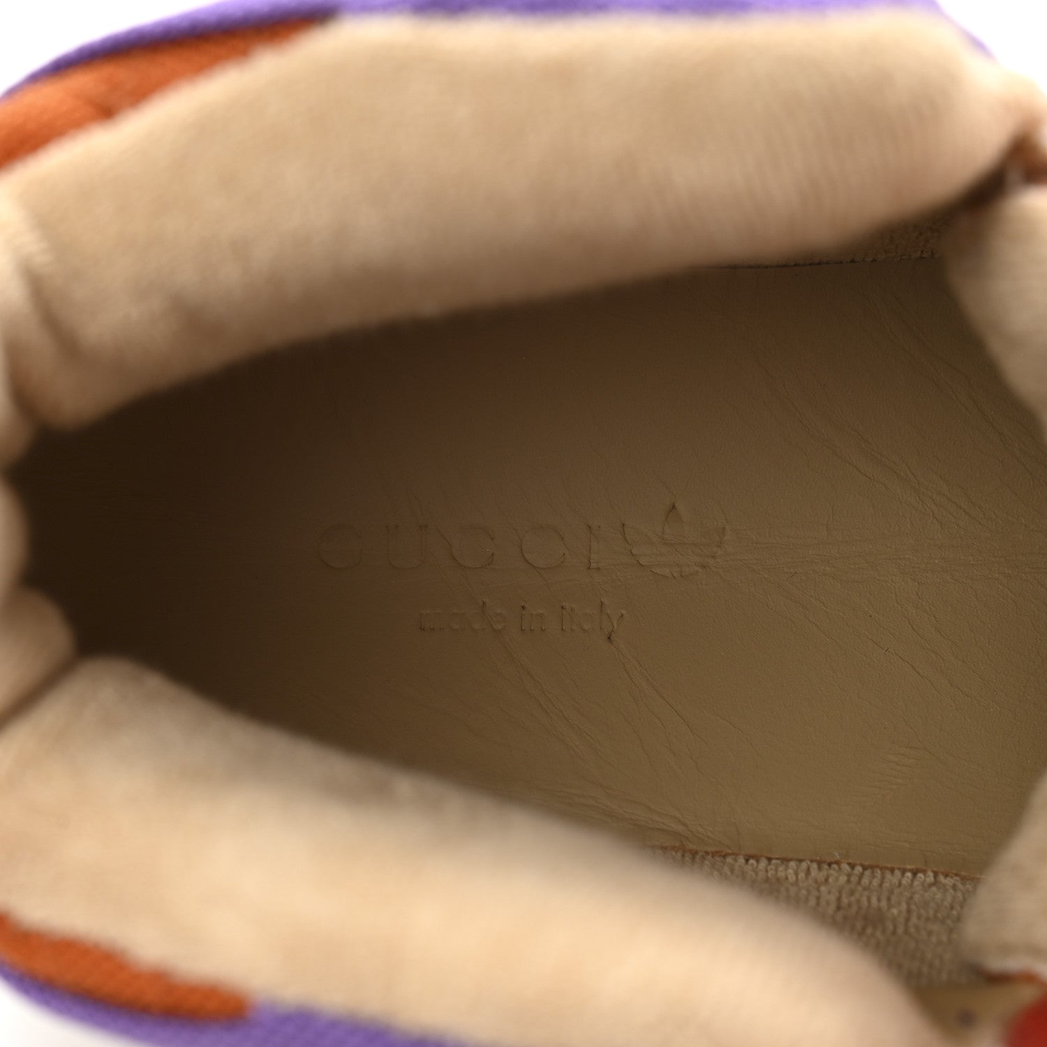Gucci X ADIDAS Mesh Technical Canvas Suede Womens Lace Up Boots 37 Brown Purple 9 of 10