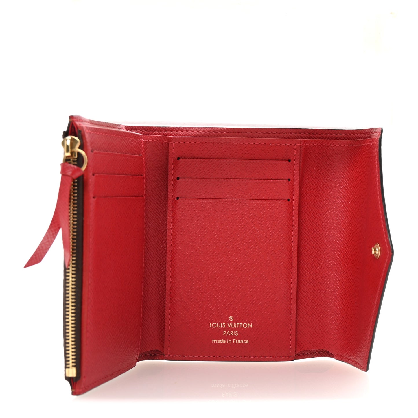 Damier Ebene Victorine Wallet Red