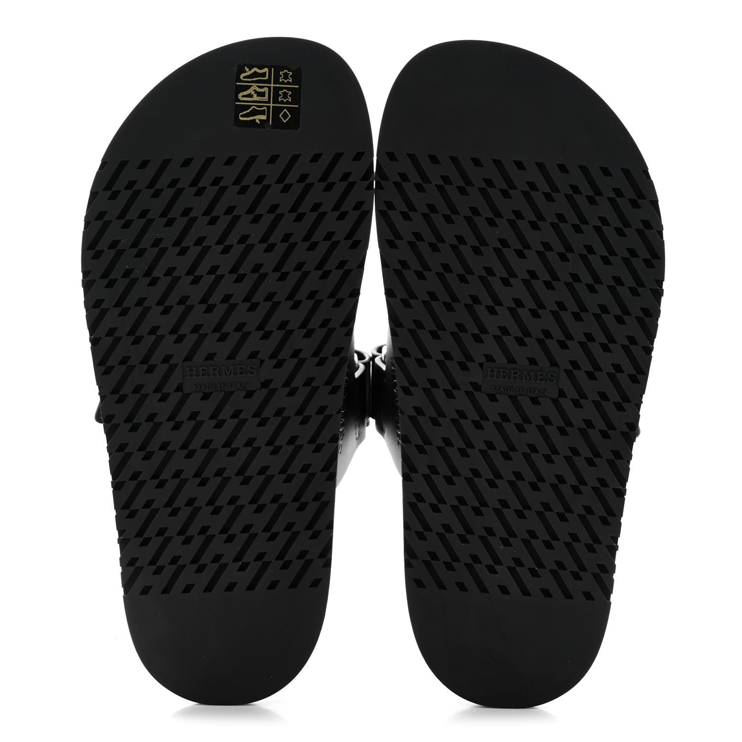 Hermes Calfskin Womens Chypre Sandals 35.5 Black 5 of 10