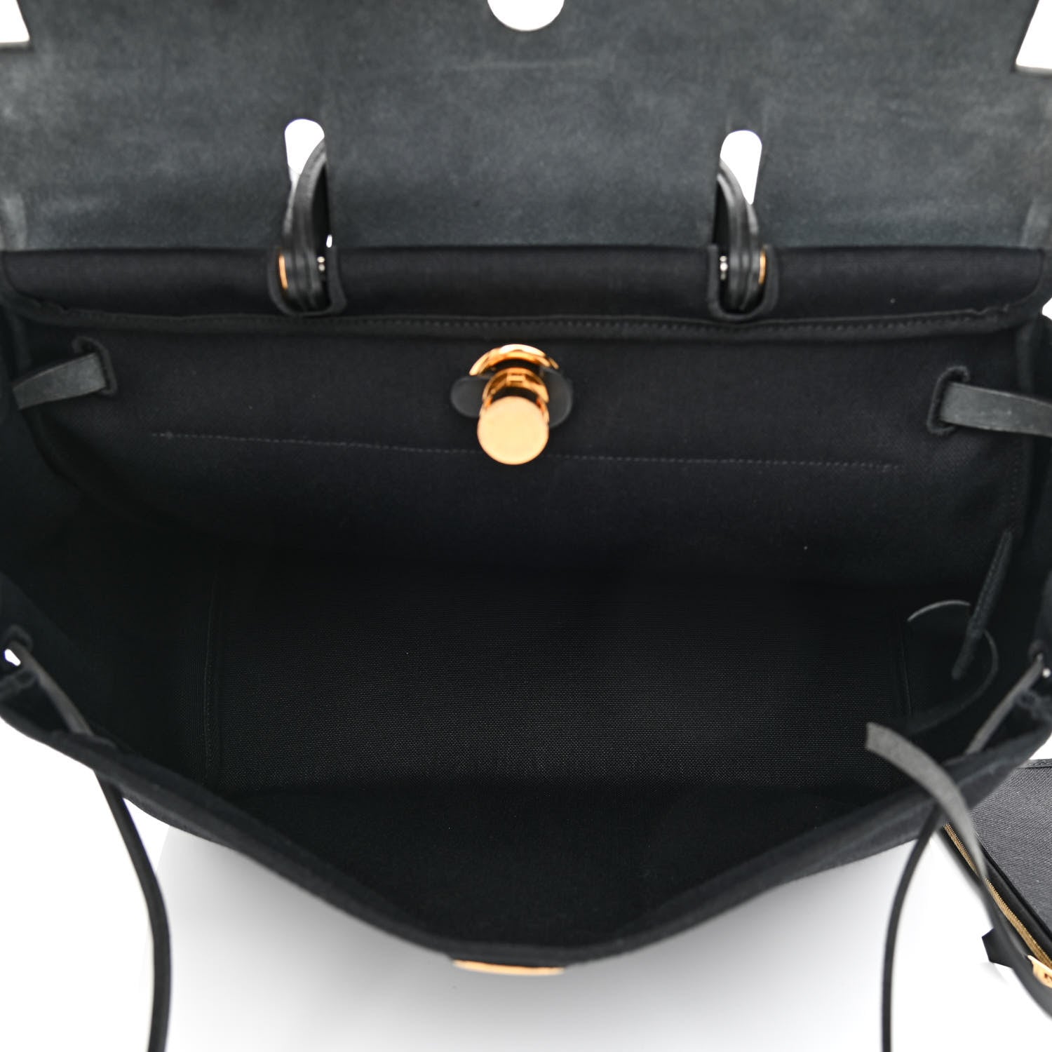 Hermes Toile Vache Calfskin Herbag 39 MM Black 6 of 15