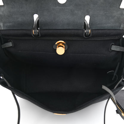 Hermes Toile Vache Calfskin Herbag 39 MM Black 6 of 15