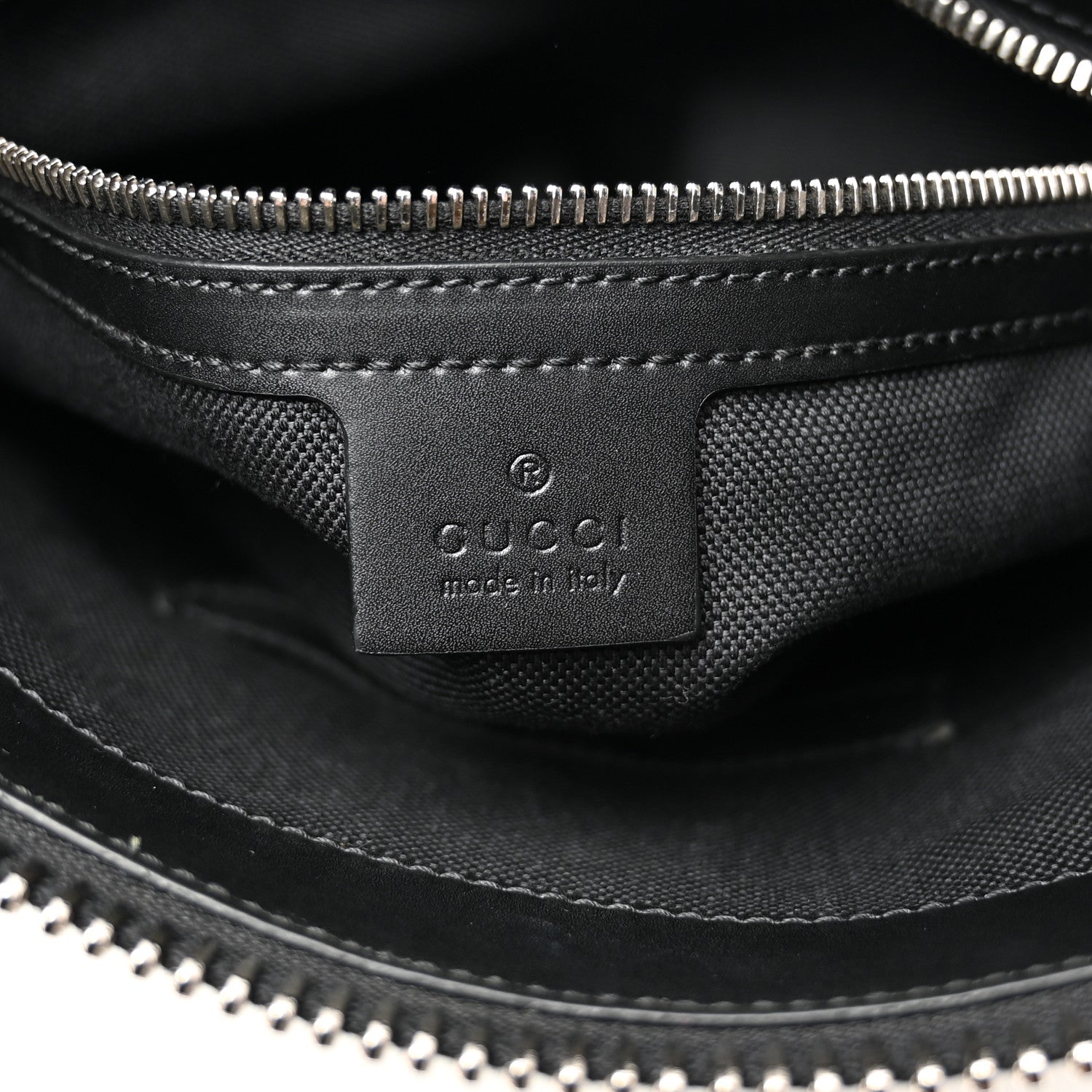 Gucci GG Supreme Monogram Appia Calfskin Web Flat Messenger Bag Black Grey 6 of 10