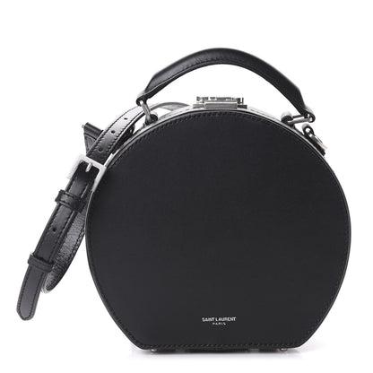 Saint Laurent Calfskin Small Mica Hat Box Black 1 of 11