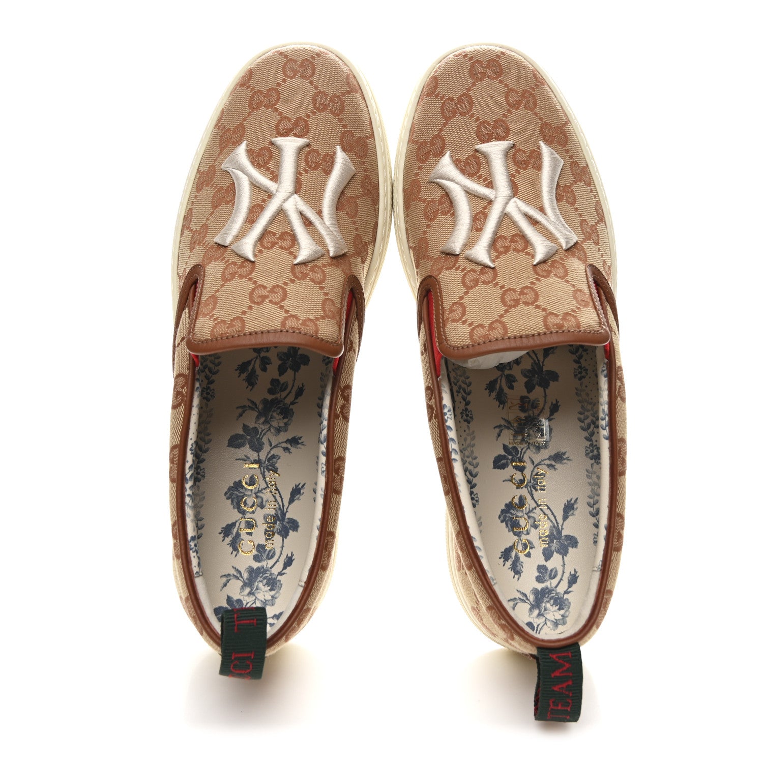 Gucci X MLB GG Monogram NY Yankees Embroidered Mens Slip On