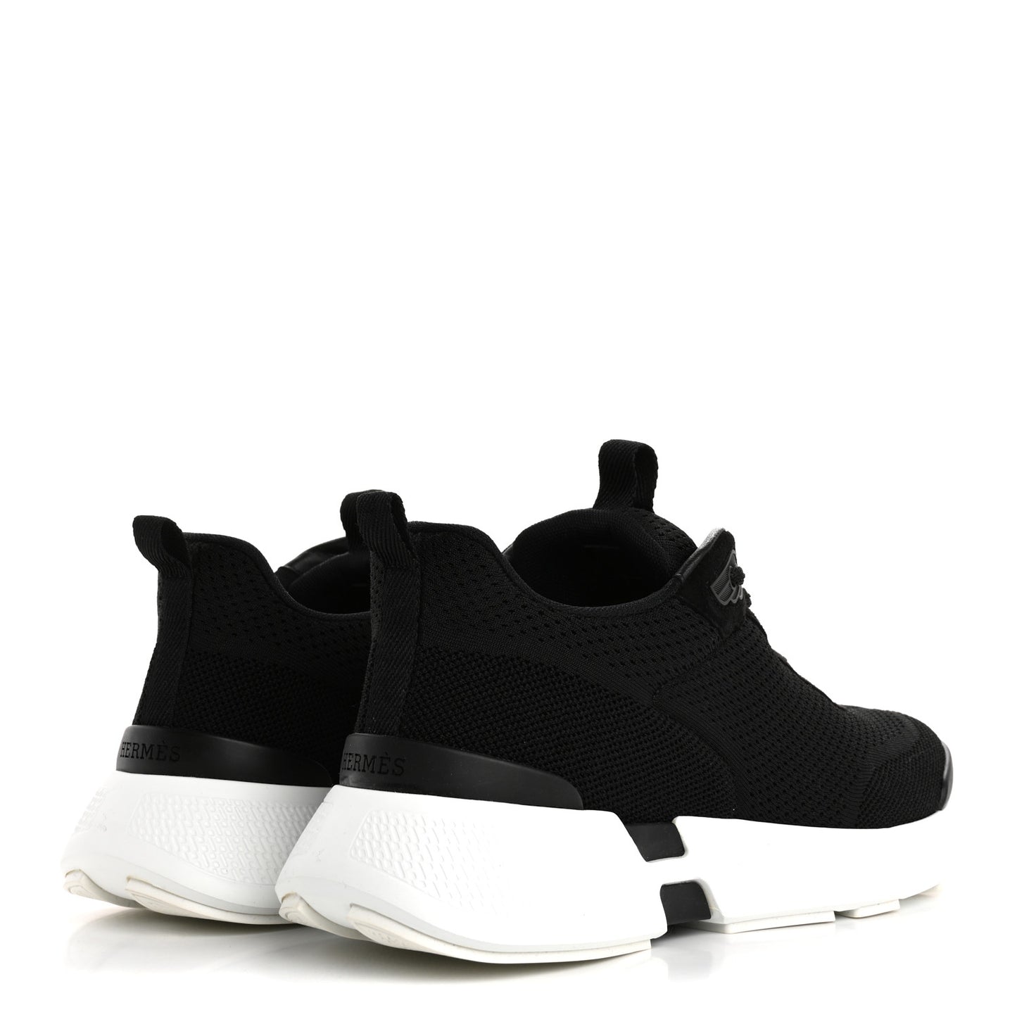 Technical Knit Suede Heros Sneakers 39 Black