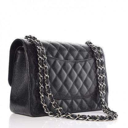 Chanel Caviar Quilted Jumbo Double Flap Black 3 of 8