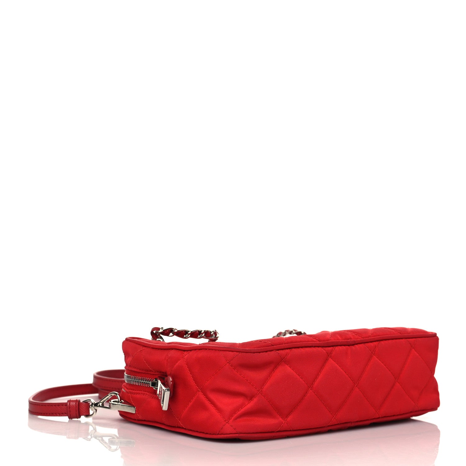 Prada Nylon Tessuto Impuntu Quilted Crossbody Bag Rosso 4 of 10