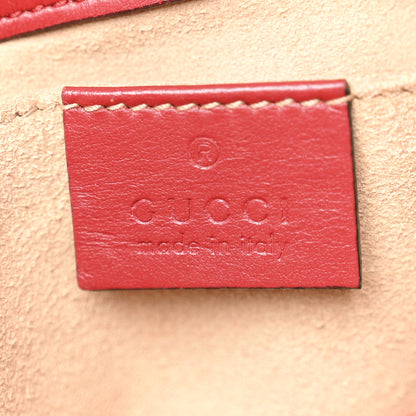 Gucci Calfskin Matelasse Mini GG Marmont Shoulder Bag Hibiscus Red 6 of 10