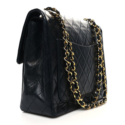 Chanel Lambskin Quilted Medium Double Flap Black 3 of 12