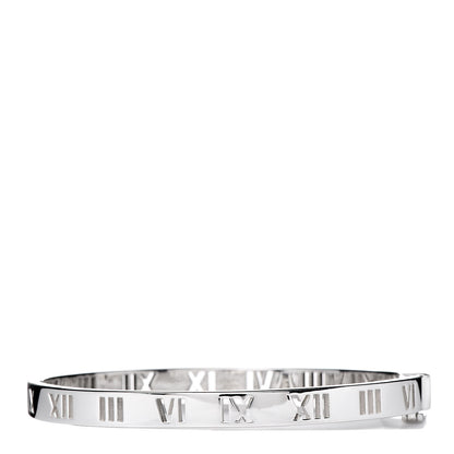Tiffany Sterling Silver Atlas Pierced Hinged Bangle Bracelet 3 of 6