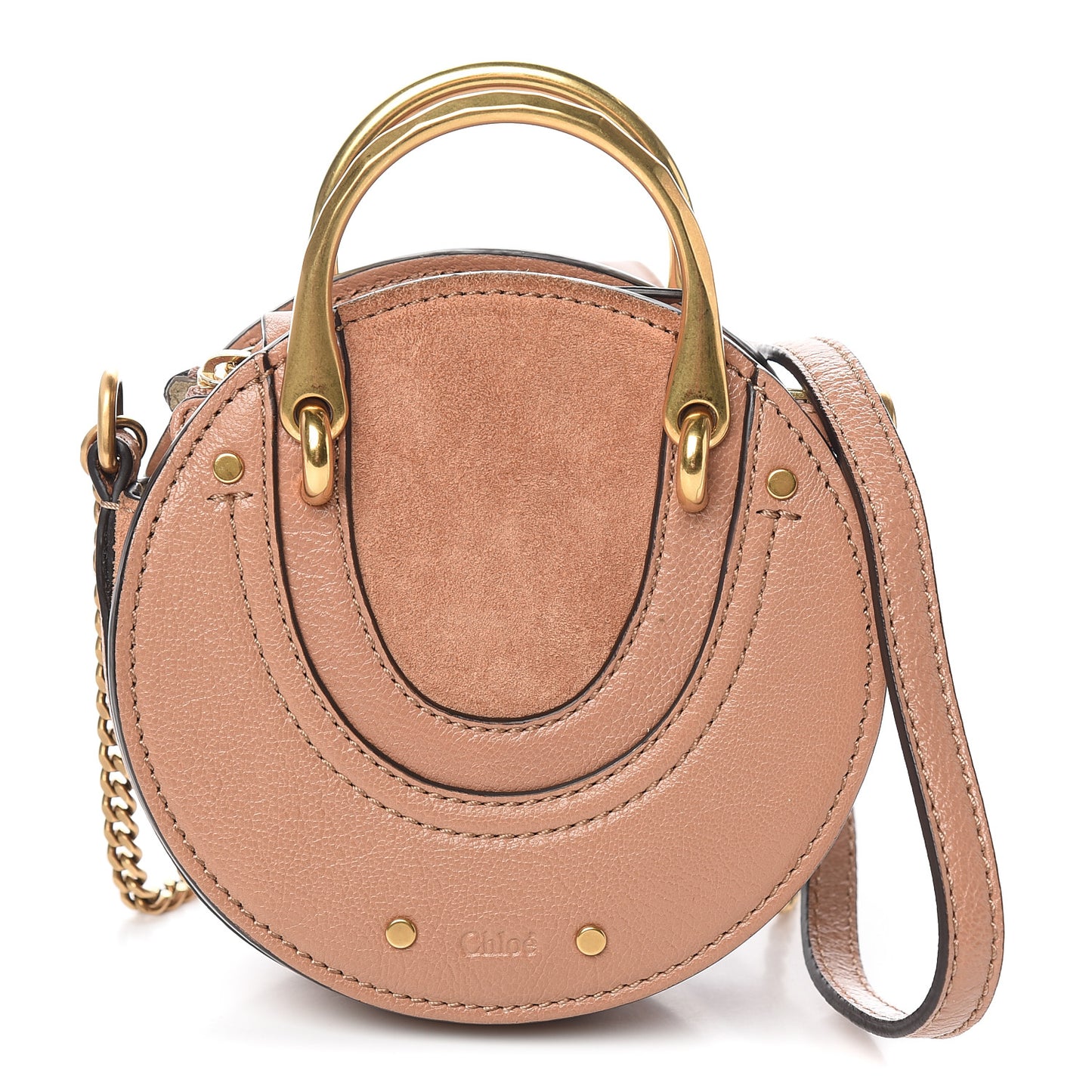 Goatskin Suede Mini Pixie Bag Nougat