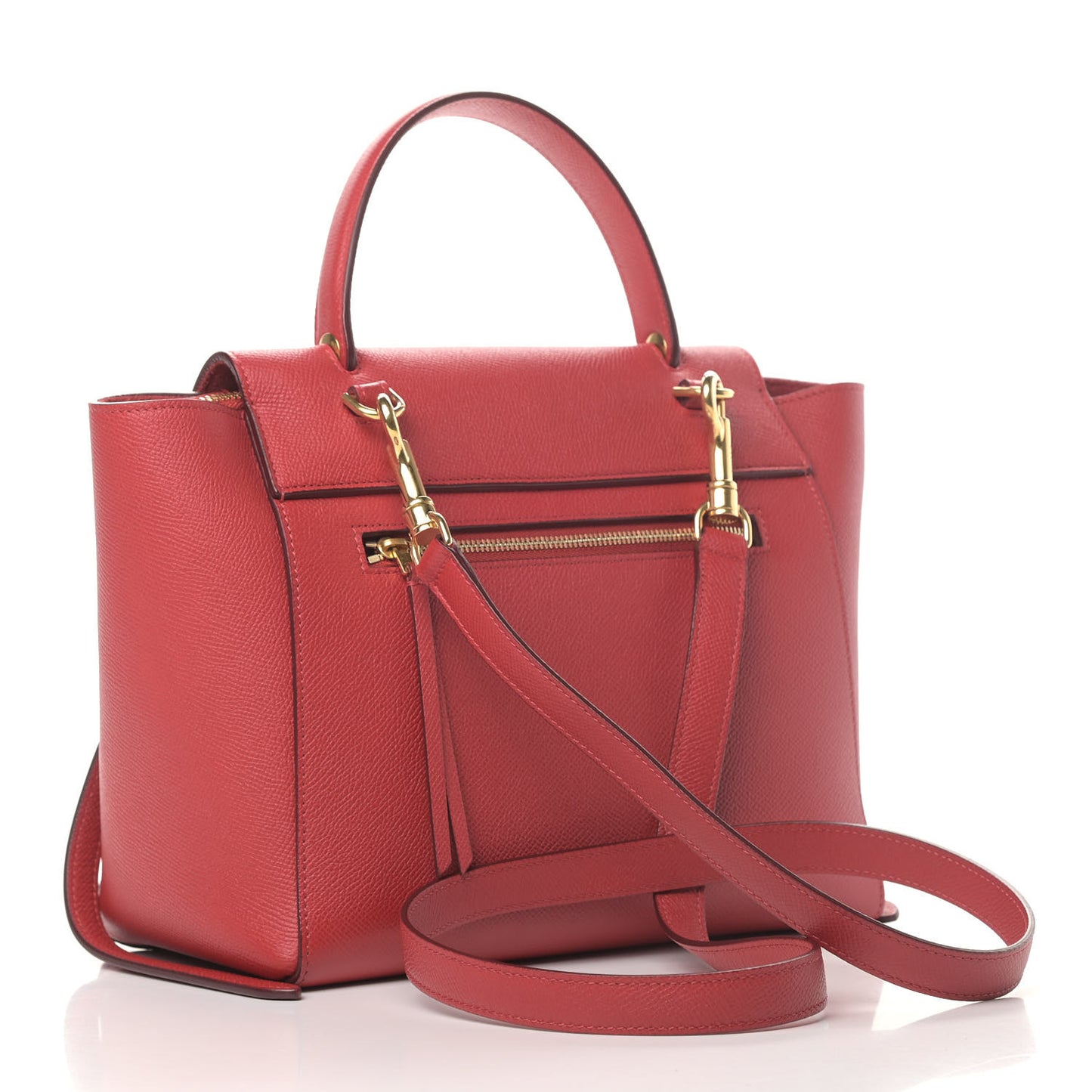 Baby Grained Calfskin Micro Belt Bag Poppy