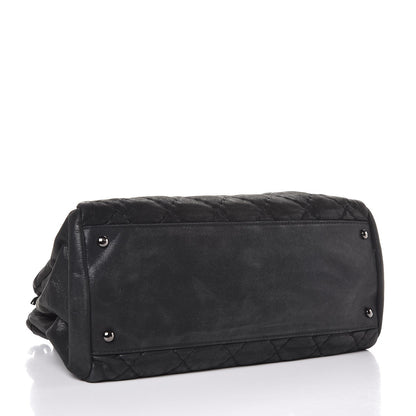 Chanel Iridescent Calfskin Large Just Mademoiselle Bowling Bag Black 4 of 7