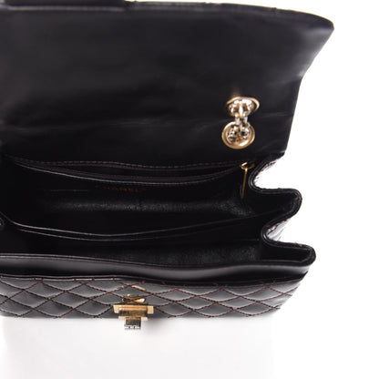 Chanel Patent Quilted Small Accordion 2.55 Reissue Flap Dark Brown 6 of 10