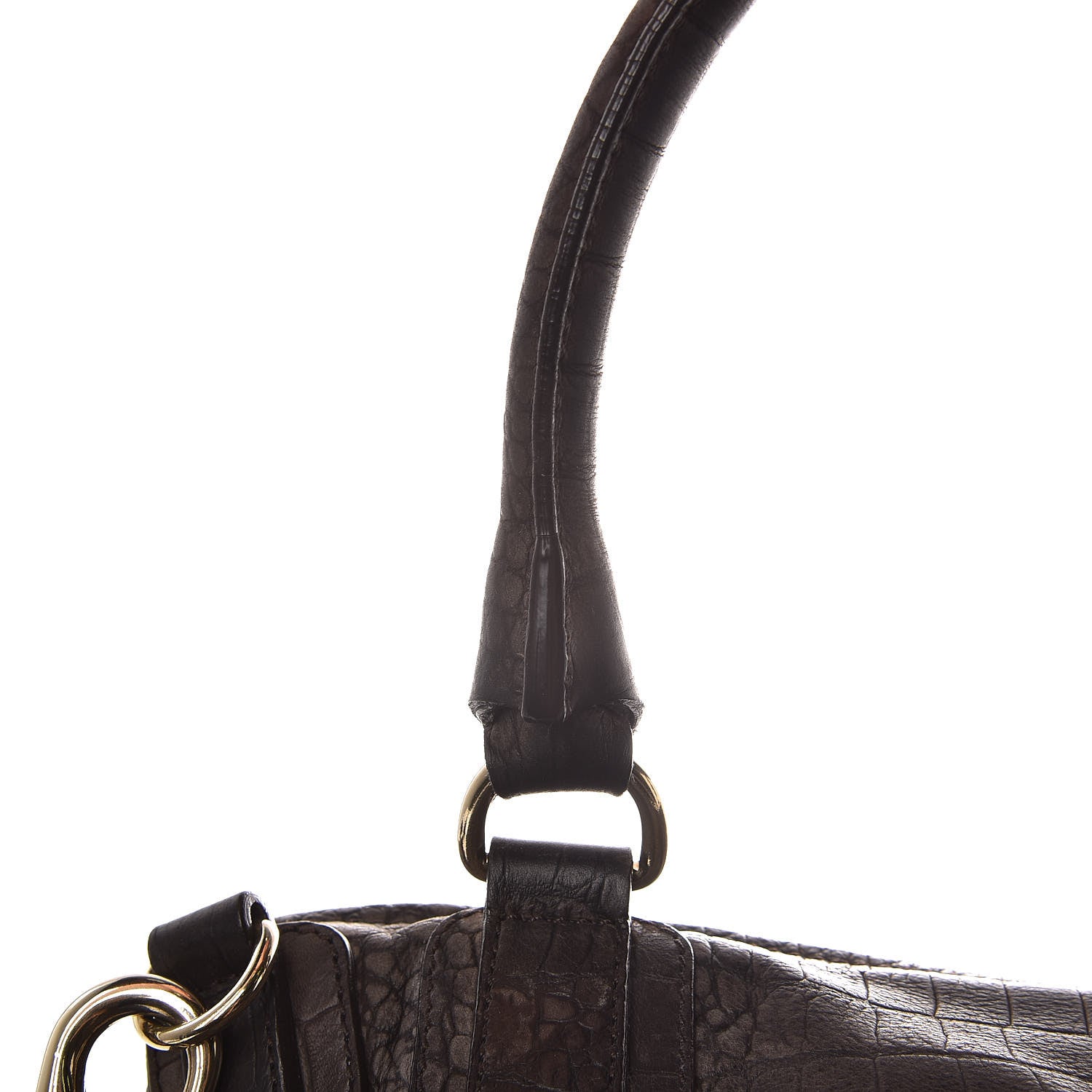 Givenchy Nubuck Crocodile Embossed Medium Pandora Dark Grey 11 of 14
