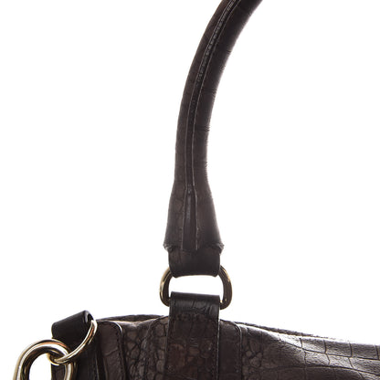 Givenchy Nubuck Crocodile Embossed Medium Pandora Dark Grey 11 of 14