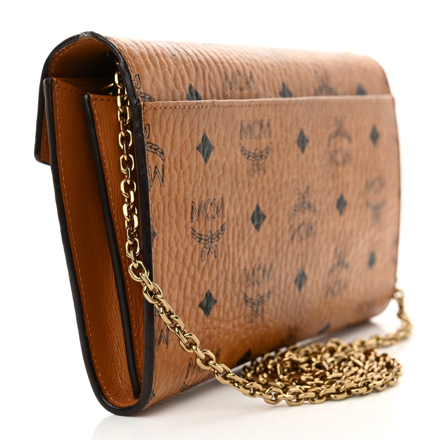 Visetos Medium Patricia Wallet On Chain Cognac