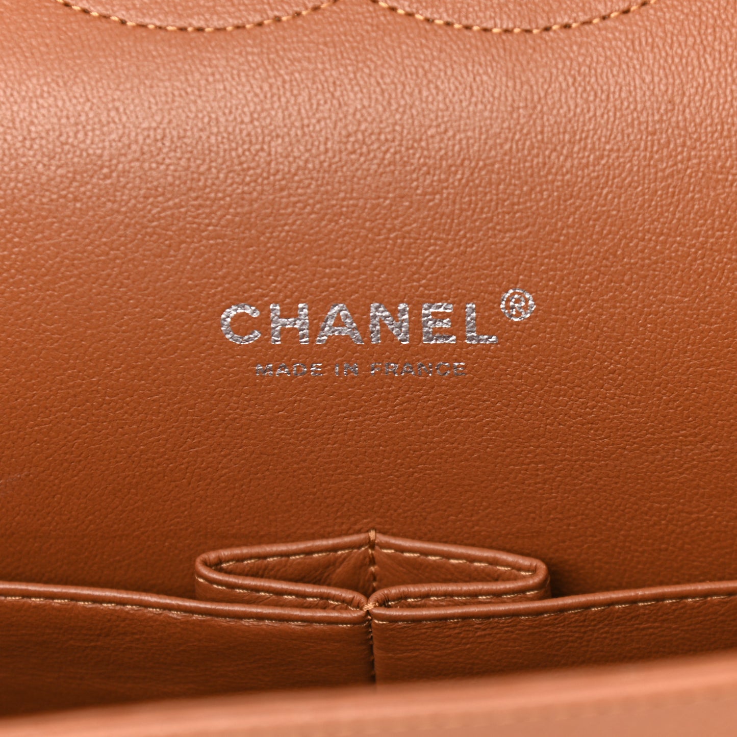 Caviar Quilted Maxi Double Flap Light Brown