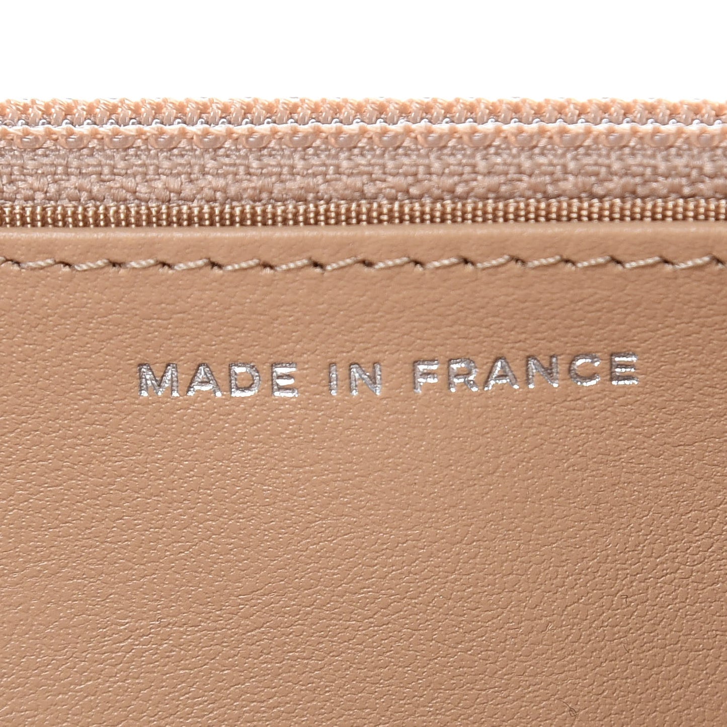 Caviar Quilted Boy Wallet On Chain WOC Beige