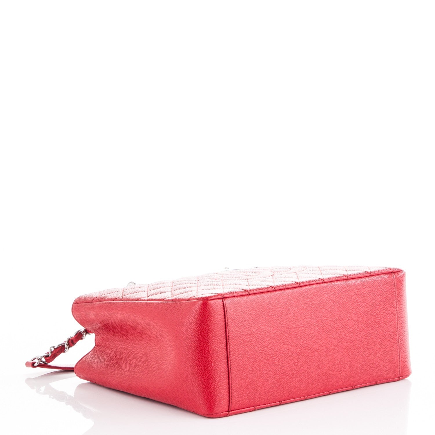 Chanel Caviar Quilted Grand Shopping Tote GST Red 4 of 7