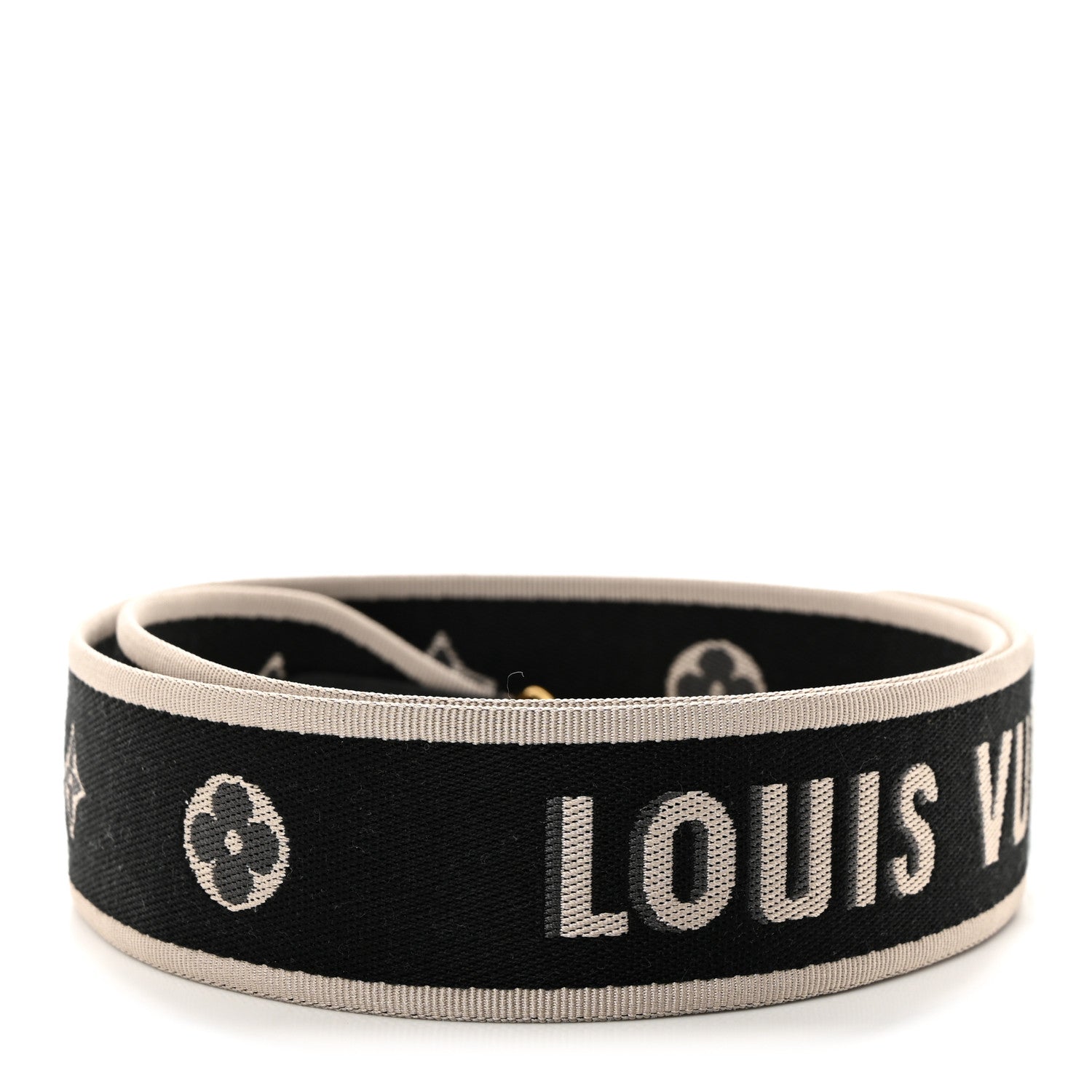 Louis Vuitton Jacquard Diane Shoulder Strap Black Ivory 2 of 3