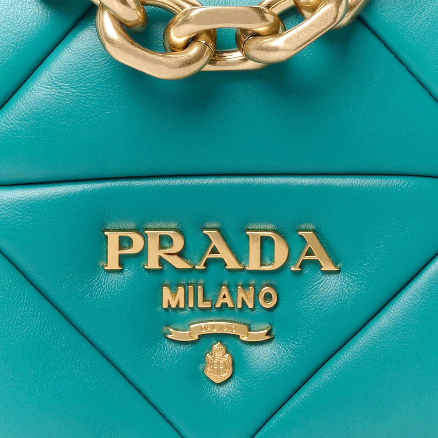 Prada Nappa Metal Quilted Small Patchwork System Flap Bag Pavone 8 of 10